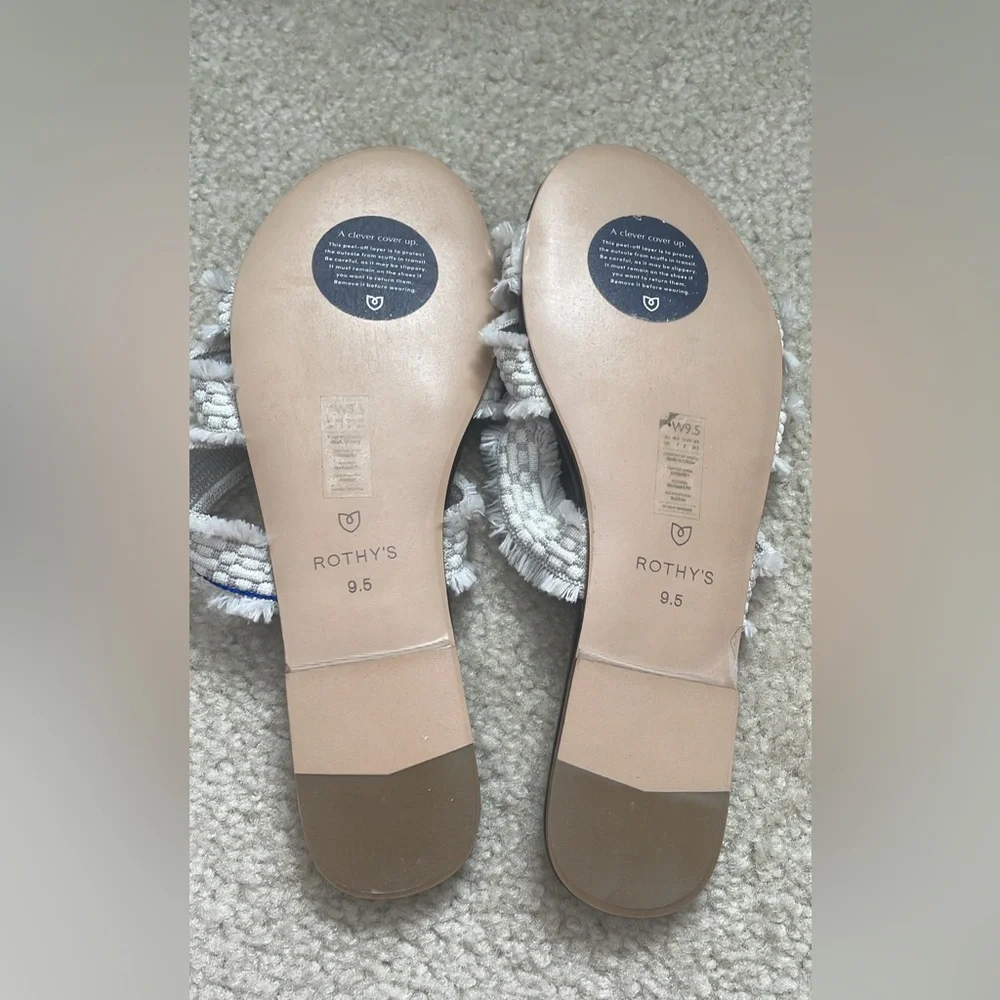 Rothy’s White Fringe Strap Sandal - Picture 2 of 2